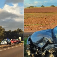 Colisión en la carretera Badajoz/Cáceres a la altura del Tiro Pichón