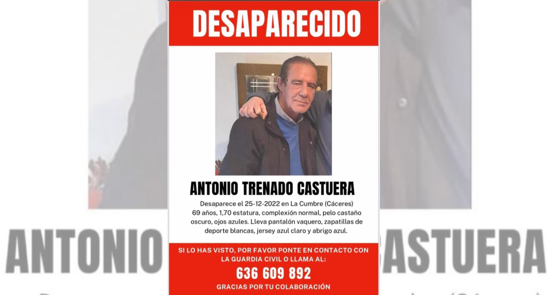 La Guardia Civil busca a un hombre desaparecido en La Cumbre (Cáceres)