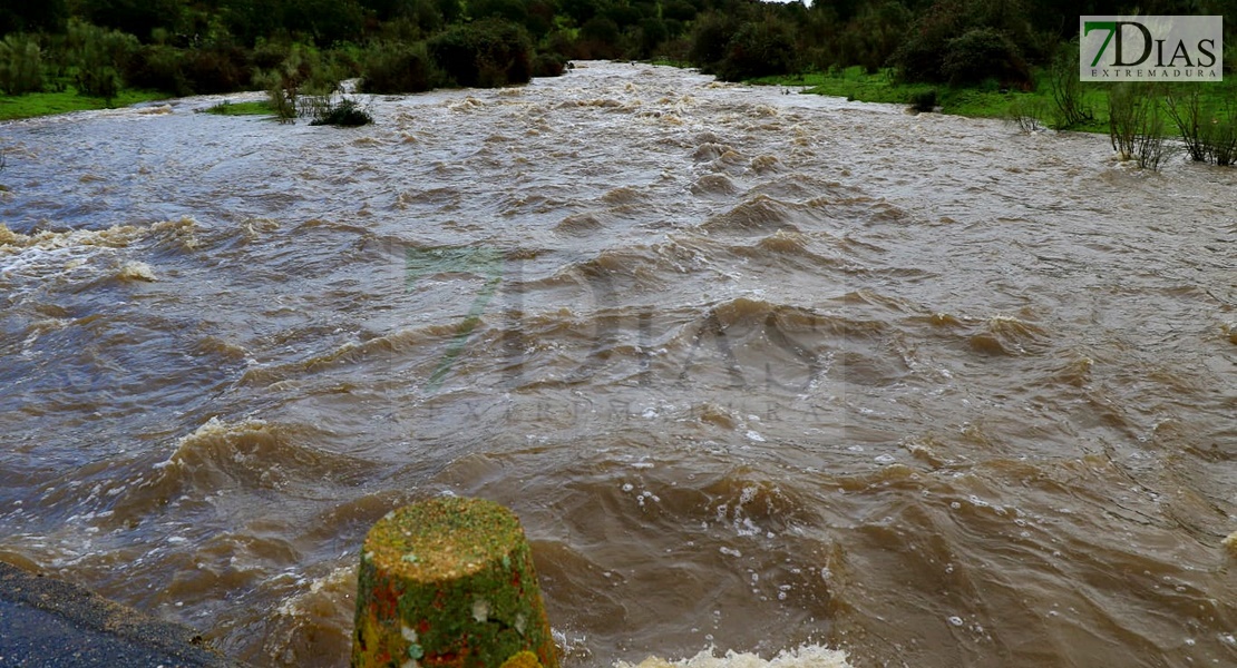 El agua llega a varias casas y está a punto de saltar la EX-110