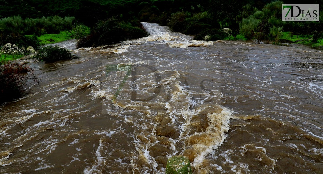 El agua llega a varias casas y está a punto de saltar la EX-110