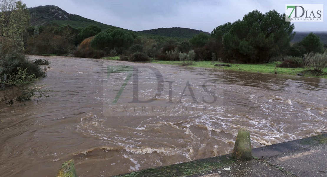 El agua llega a varias casas y está a punto de saltar la EX-110