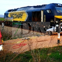 Un tren de mercancías arrolla a un coche en la provincia de Badajoz