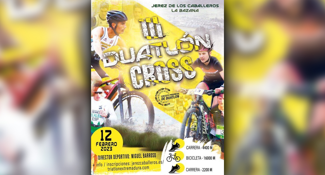 Inscripción abierta para la III Duatlón Cros de Jerez de los Caballeros - La Bazana