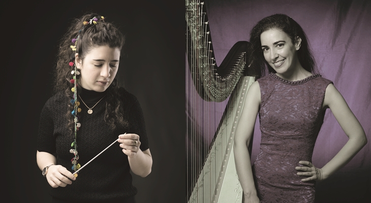 La arpista Cristina Montes y la directora Nil Venditti debutan con la Orquesta de Extremadura