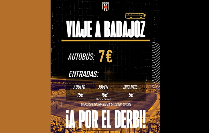 El Mérida informa: “Viaje a Badajoz, todos al derbi”