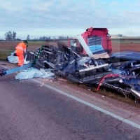 Accidente en la carretera de Talavera La Real hacia La Albuera