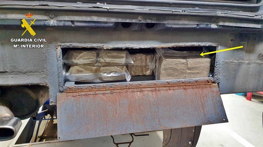 Interceptan en un control extremeño más de 60 kilos de hachís en un turismo