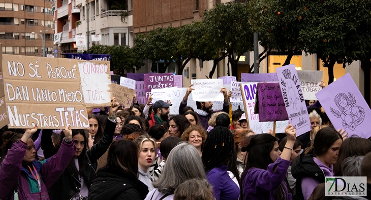 1200 personas se manifiestan en Badajoz este 8M