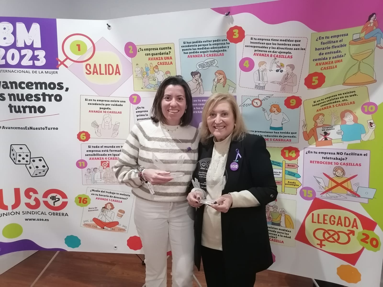 USO reconoce el apoyo de cinco organizaciones a la mujer en Extremadura