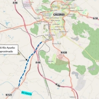 Contrato de obras del primer tramo de la A-58 entre Cáceres y Badajoz