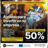 Las empresas extremeñas pueden solicitar las ayudas de incentivos autonómicos a la inversión empresarial