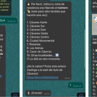 Cáceres utiliza Whatsapp para la limpieza de calles