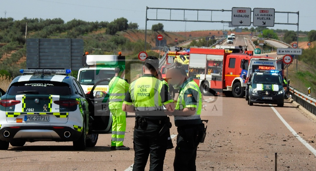 Accidente mortal en la N-432 a la altura de La Albuera