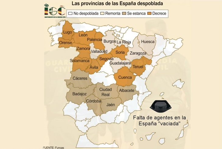 Denuncian un "aumento desbocado" de la inseguridad en la España Vaciada