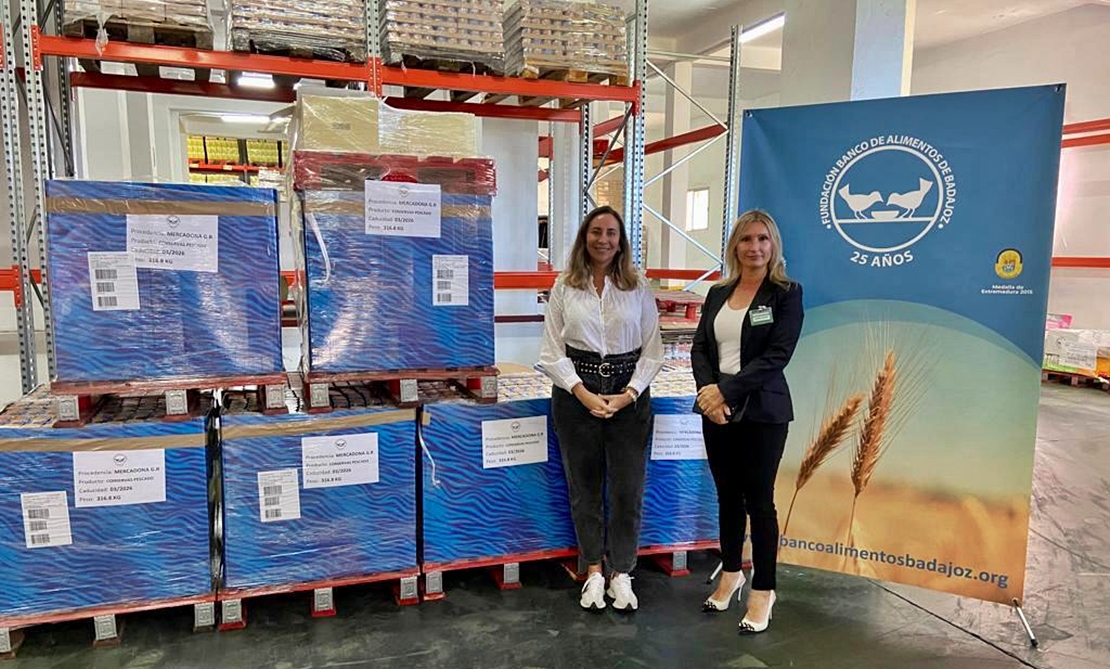 Mercadona entrega más de 2.600 kilos de productos a la Fundación Banco de Alimentos de Badajoz
