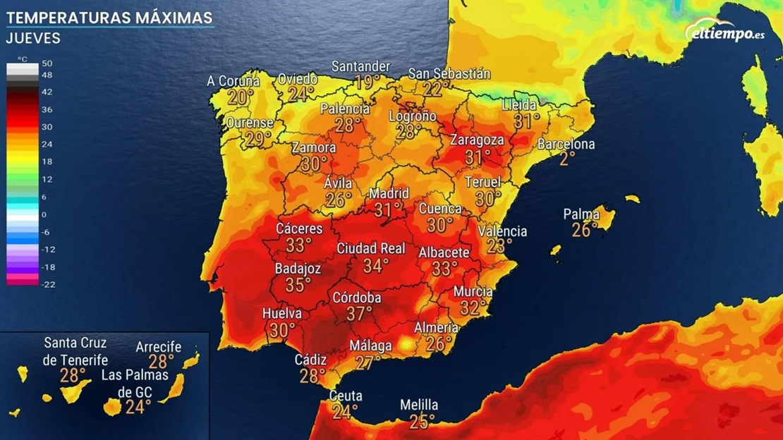 Abril bate récords: este jueves será el día más intenso de calor en Extremadura