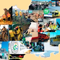 Efectivos de Portugal y Extremadura se preparan para un posible incendio en La Raya