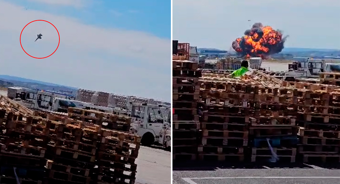 VÍDEO - Se estrella un caza del Ejército del Aire