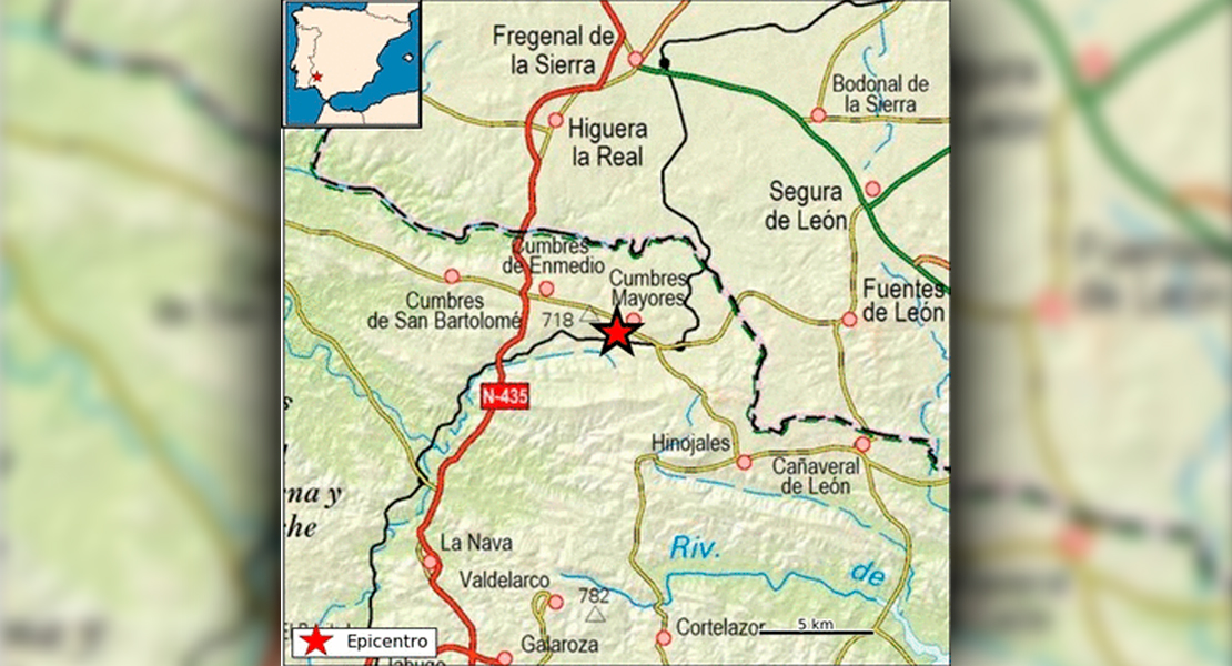 Terremoto cerca de Extremadura