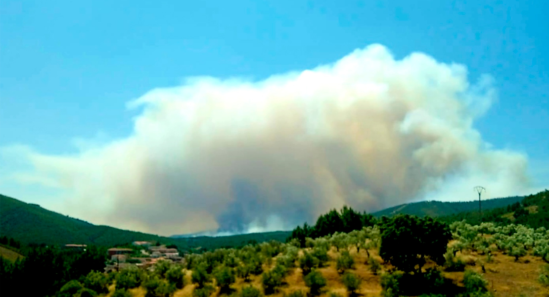 INCENDIO PINOFRANQUEADO: Confinan Ovejuela y desalojan un campamento con 20 personas