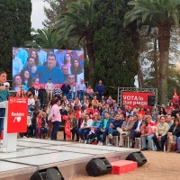 Lleno absoluto en la visita de Sánchez a La Alcazaba de Badajoz