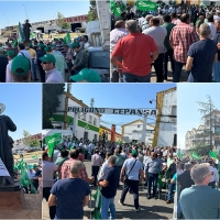 Manifestación para reclamar más ayudas contra la sequía en Extremadura