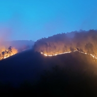 Continúa activo y con &quot;bastante&quot; intensidad el incendio en Pinofranqueado