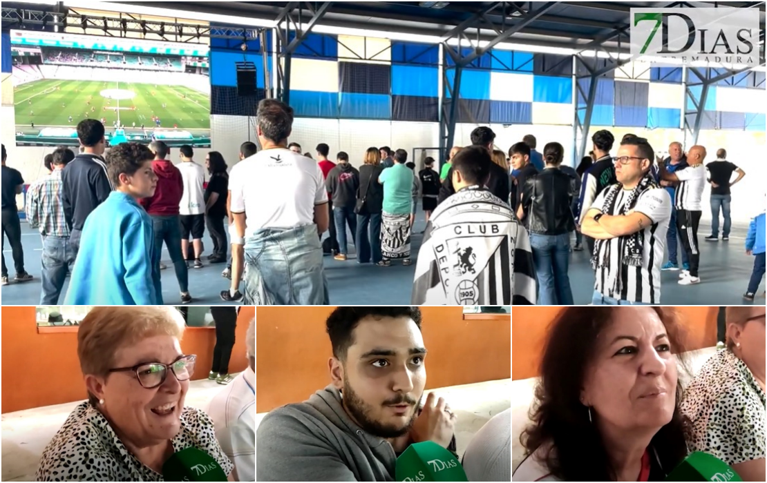 Positividad en El Vivero: los blanquinegros siguen el partido por la pantalla gigante