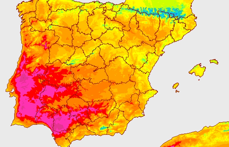 Extremadura alcanzará los 34 grados este martes