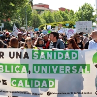 Concentraciones en ocho localidades por la Sanidad Pública en Extremadura