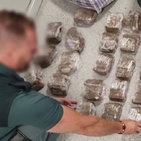 Detenido con 30 kilogramos de hachís en la A-66