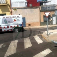 Colisión entre una ambulancia y un turismo en Badajoz