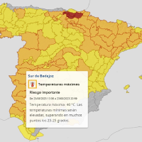 Extremadura continúa en alerta por altas temperaturas superando los 43 grados