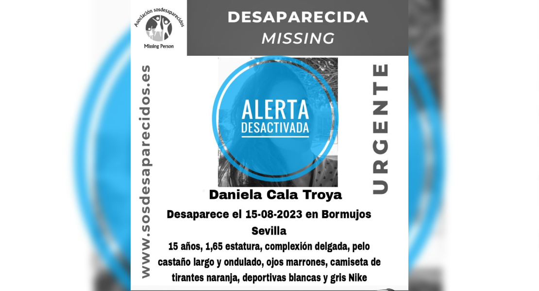 Localizada la menor desaparecida en Bormujos