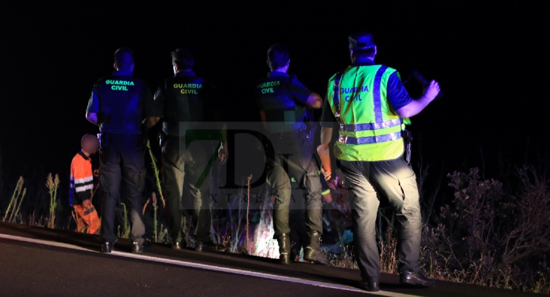 Policía Nacional y Guardia Civil buscan a una persona huida tras accidentarse en la BA-022
