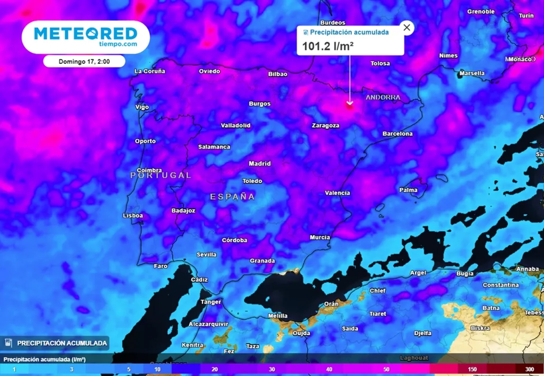 Semana de fuertes tormentas en la península a la espera de una borrasca fría