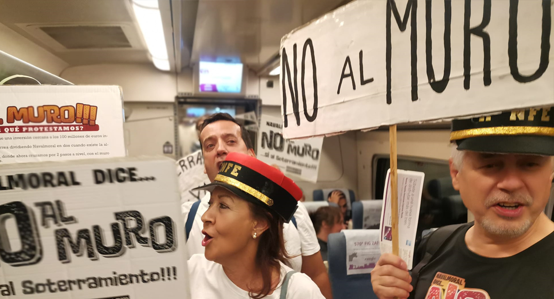 En Navalmoral de la Mata no cesan las manifestaciones contra el muro