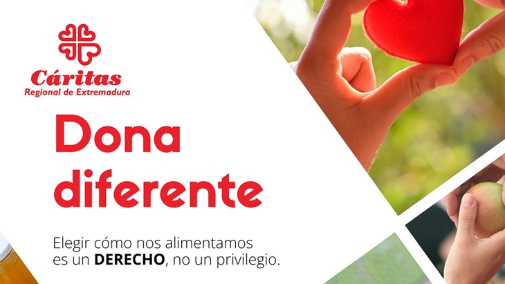 Las Cáritas extremeñas ponen en marcha la campaña “Dona diferente”