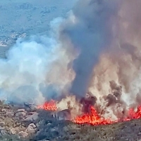 Dan con el hombre que originó un incendio forestal en Valencia de Alcántara (CC)