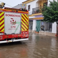 Inundaciones en la localidad pacense de Guadiana