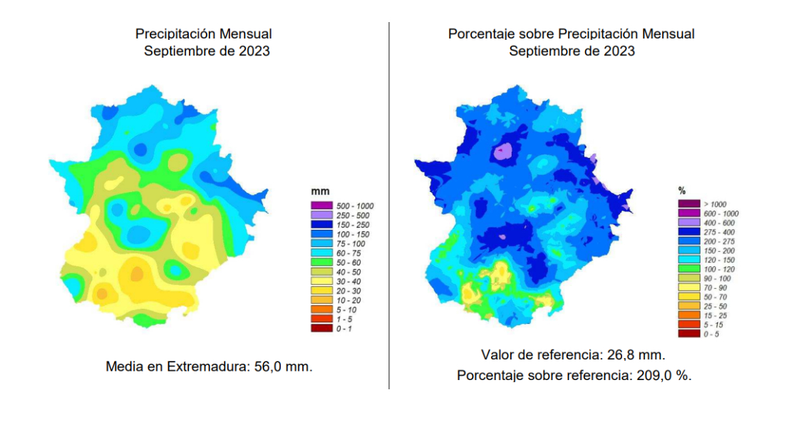 Así ha sido septiembre en Extremadura según AEMET