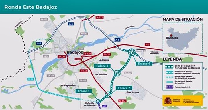 Avances en el proyecto y construcción de la Ronda Este de Badajoz