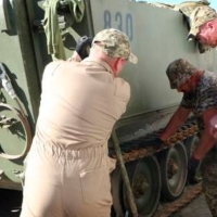 Militares ucranianos se preparan en Bótoa (Badajoz) para la guerra