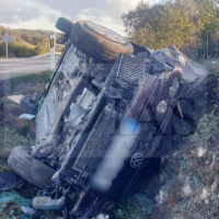 Atrapados tras un accidente en la EX-112 (BA)