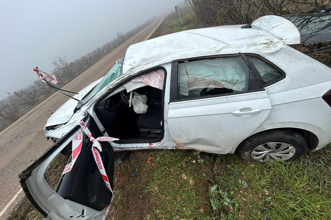 Accidente cerca del badén de Talavera el día de Nochebuena