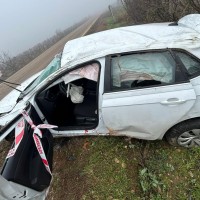 Accidente cerca del badén de Talavera el día de Nochebuena