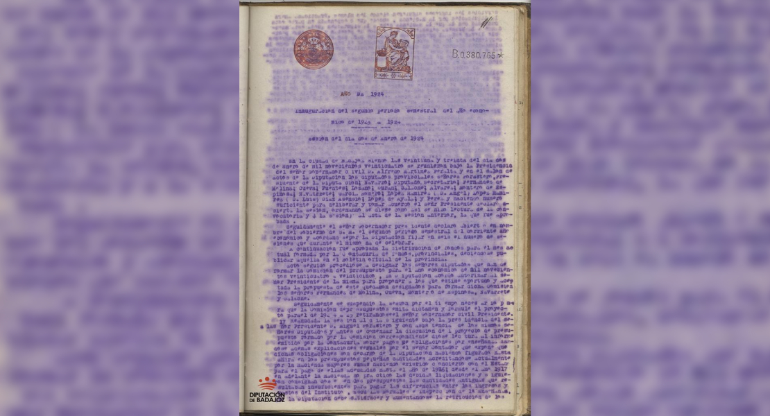 Así eran los plenos hace 100 años en Badajoz