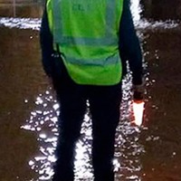 Cortada una carretera por una inundación en la frontera extremeña con Portugal