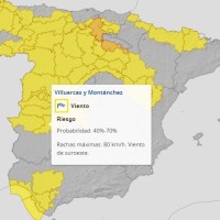 Parte de Extremadura continúa en alerta: lluvia y fuertes rachas de viento