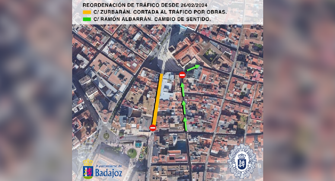 Badajoz sufrirá una reorganización del tráfico: estas son las calles afectadas